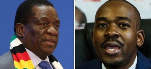 Zimbabwe: l’opposant Chamisa rejette la victoire d’Emmerson Mnangagwa