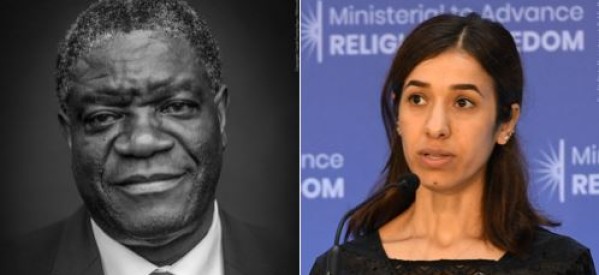 Norvège: Le Nobel de la paix attribué à Denis Mukwege et à Yazidie Nadia Murad