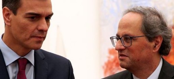 Catalogne : Le président espagnol Pedro Sanchez annonce vouloir rencontrer le président catalan Quim Torra