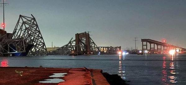 Etats-Unis : L’effondrement d’un pont de Baltimore provoqué par un cargo fait au moins 6 morts